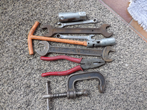 Old tools spanners grips etc - spanners,