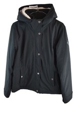 HOLLISTER Black Parka Jacket size M Womens Hooded Coat Casual Outdoors Outerwear