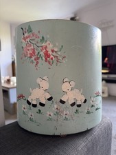 1950s child’s bedroom bin Spring lambs Vintage Retro