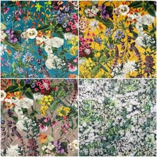 FLORAL MEADOW Printed Velvet