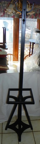 Black mid century hall tree - mid, /