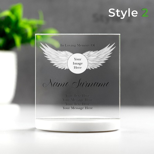 Custom photo block memorial - photo,