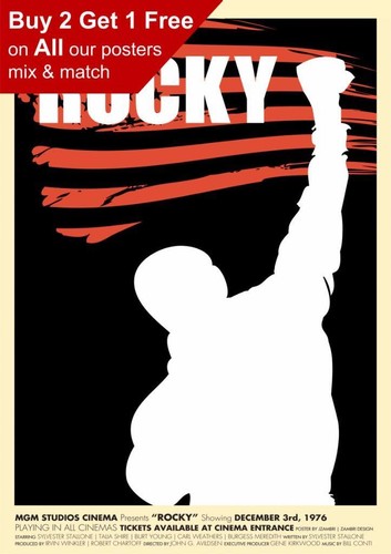 Rocky movie poster a4 a3 - poster,