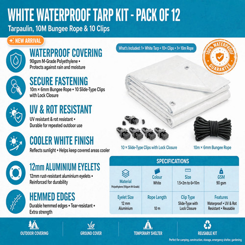 White tarp sheet cover - sheet,