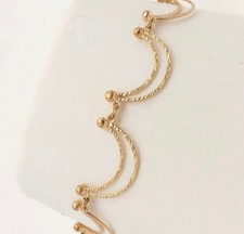 Solid 14k Yellow Gold Crescent