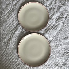 2 Denby Intro Burgundy Dinner Plates, 28 cm Diameter.