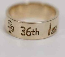 9ct Gold 36th Ulster Division Ring Size L Weight 4.10 Grams RARE