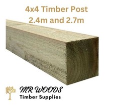 100x100, 4x4, Pressure Treated Fence Posts 2.4m 2.7m, No Minimum Order