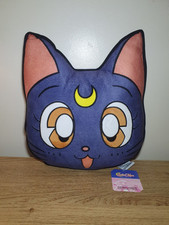 Sailor Moon Luna Cat Cushion Plush Soft Toy With Tags 13.5 X 12 Inches