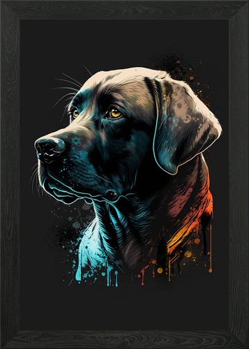 Labrador retriever framed - labrador,