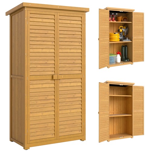 Outsunny wooden garden storage - garden,
