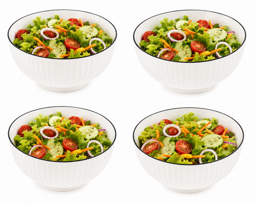 White bowls cereal soup - cereal, salad