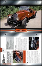 Fiat 508 Balilla Spyder - 1936 - Sports - Atlas Dream Cars Fact File Card