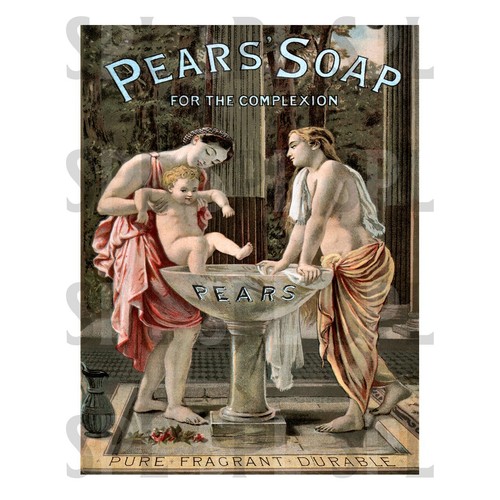 Pears soap metal sign - pears,