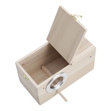 Wooden Bird House Finch Parrot Breeding Cage Lovebirds Aviary Budgie Mating Box