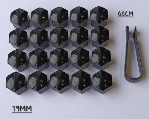 19mm black wheel - black, bolt