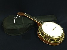 Caraya Concert Size,Flame Maple Resonator Banjo Ukulele,Banjolele+Bag SBJUK-118