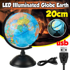 Illuminated Globe W/USB Study Play Learning Rotating World Globe LED Light Up
