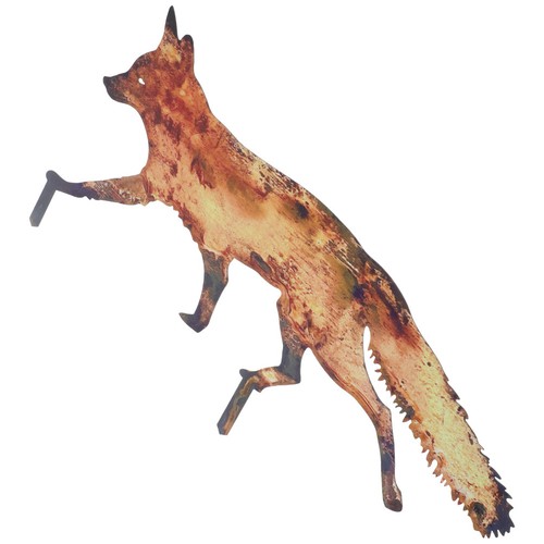 Fox ornament metal animal - fox,