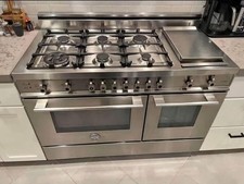 large silver stove