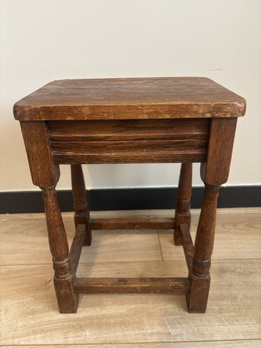 Vintage solid oak joint - joint, stool