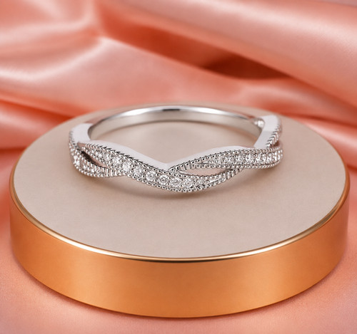 Genuine silver twist - cz,