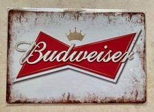 BUDWEISER BEER METAL PLAQUE