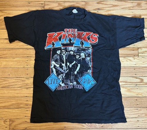 Vtg 80s kinks shirt tour - tour, rock