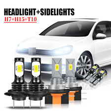 For VW Golf MK7 Led Headlight DRL Bulbs 2013-18 Xenon White High Low Beam bulb