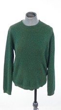 Paul Smith Jumper Green Lurex Shiny Wool Blend Fine Knit Sweater Size L