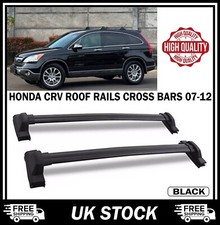 FOR HONDA CRV 2007-2012 ALUMINUM BLACK LUGGAGE ROOF CROSS RAILS BARS 100% OE FIT