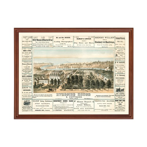 Old map santa cruz ca - of,