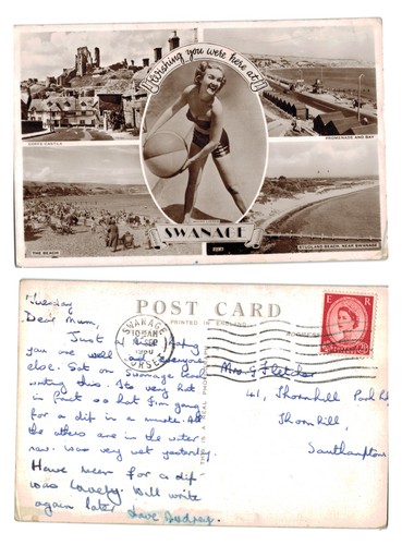 Vintage postcard multi - -, multi-view