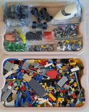 Approx 1.5kg Genuine LEGO Bricks Spares Mixed Bundle + Wheels Plane Arches Seats