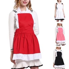Ruffle Apron Waitress Apron Maid Apron Cosplay Cooking Aprons for Girls Women