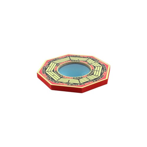 Wood bagua mirror concave - wood,