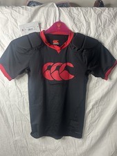 Canterbury Junior Vapodri Raze Protective Pads MEDIUM BOYS Black/Red NWT 