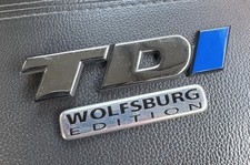 Genuine VW TDI badge With Wolfsburg Edition badge