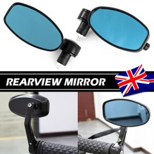 PAIR 7/8'' 22MM MOTORCYCLE REARVIEW MIRRORS HANDLE BAR END SIDE MIRROR UNIVERSAL