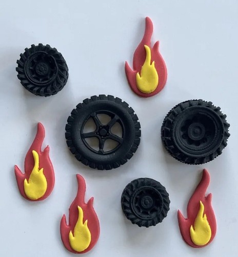 Edible sugar tyre racing car - edible,