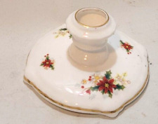 ROYAL ALBERT poinsettia candlestick holder bone china England