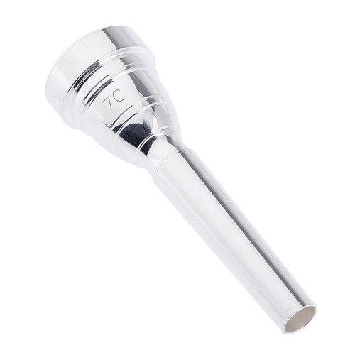 Silver trumpet mouthpiece - silver,