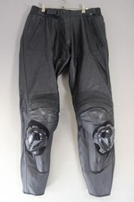 DAINESE LEATHER BIKER TROUSERS WITH CE ARMOUR & KNEE SLIDERS: WAIST 34"/LEG 32"