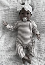 Lovely multiracial reborn baby girl doll. Shyann by Aleina Peterson.  19 ins.