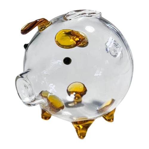 Glass pig piggy - pig, bank