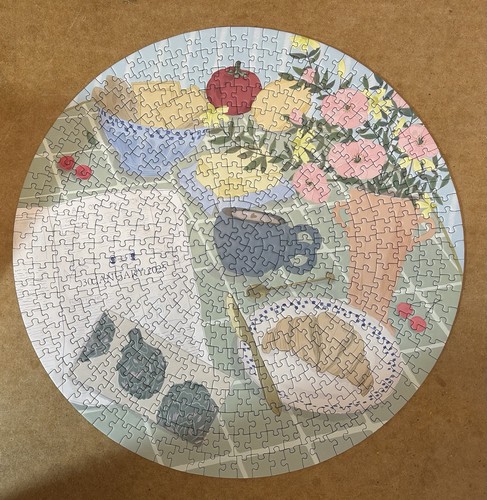 Circular jigsaw puzzle - jigsaw, puzzle,