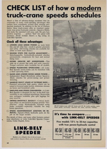 1956 link belt speeder - 1956,