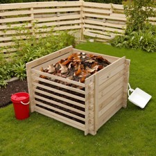 Wooden Compost Bin Open Wood