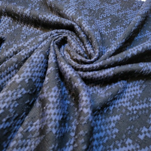 Blue waffle viscose - blue,