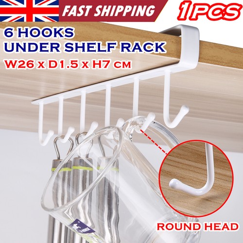 Hooks metal under shelf - 6,